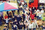 Are you there?  The view from the top of the YDR FM Hendy Truck stage.