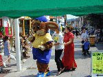 It's really Biggles, the mascotfrom Bournemouth airport.  Would we lie to you? July 28th in Middle Street, Yeovil, raising money for the Wizz Kidz charity, with Lunn Polly travel agency.