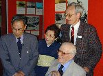 Kaname Harada and John Sykes having a tour of the Kamakaze exhibition.

Fleet Air Arm Museum, Yeovilton, 07-Aug-2001