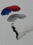 Help, my foot's on fire !!!  The Royal Artillery drop in !!!

Yeovil Festival of Transport 2001, 11-Aug-2001.