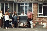 The barbecue proves to be popular.

Parcroft School, Yeovil, 14-Jul-2001.