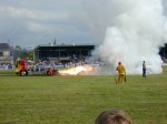 The YDR fm barbecue get's going...  Or was it the Pirelli Jet Truck?  Anyone for a flame grilled burger?

YDR fm Roadshow Truckfest 2002 - Jul-2002