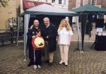 YDR fm's very own Danny D along with Trevor Peacock and Amanda Randall at the launch of the Light Up The Darkness campaign.

YDR fm Roadshow, Bandstand, Yeovil - Apr-2002